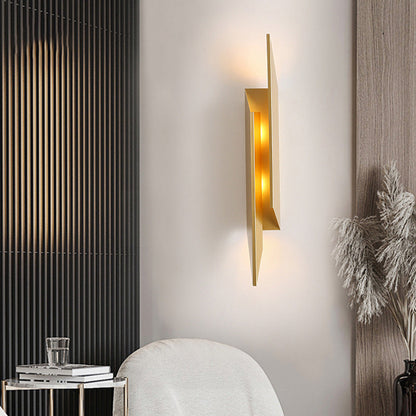 Rectangular Triangle Iron 2-Light Wall Sconce Lamp