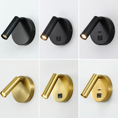 Rotatable Cylinder Aluminum Iron LED Wall Sconce Lamp