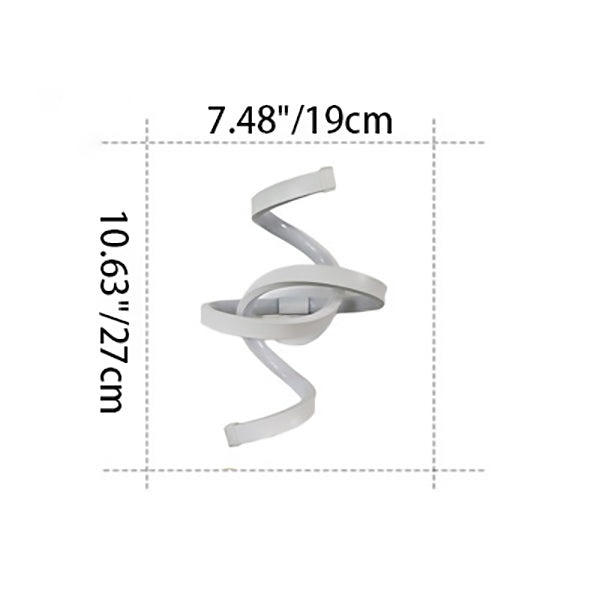 Creative Bar Wave Aluminium Acrylic LED Wall Sconce Lamp