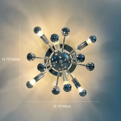 Creative Multi Bulb Iron Glass 5-Light Wall Sconce Lamp