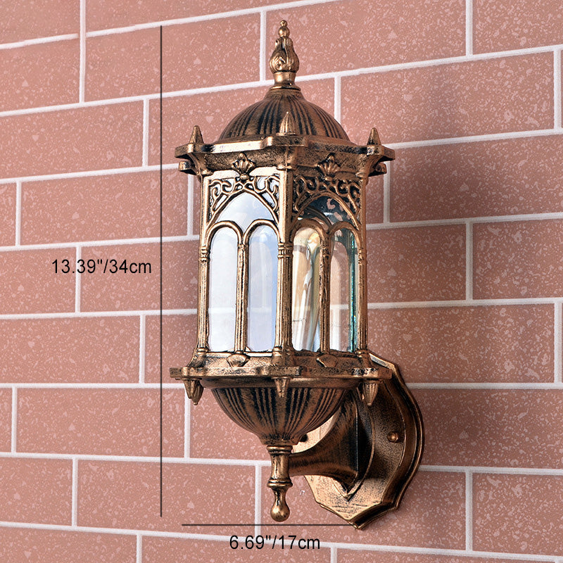 Waterproof Cylinder Aluminum Glass 1-Light Wall Sconce Lamp