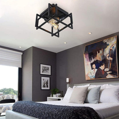 Contemporary 2-Light Iron Ceiling Light