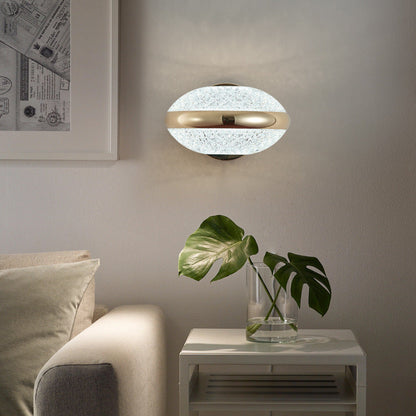Luxury Iron PMMA Elliptical Round LED Wall Sconce Lamp