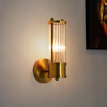 Scandinavian Base Iron Crystal 1/2 Light Wall Sconce Lamp