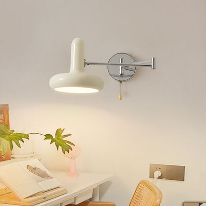 Simplicity Wrought Iron Disc 1-Light Wall Sconce Lamp