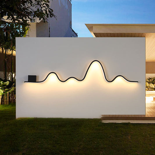 Solar Mountain Iron Aluminium Silica LED Wall Sconce Lamp