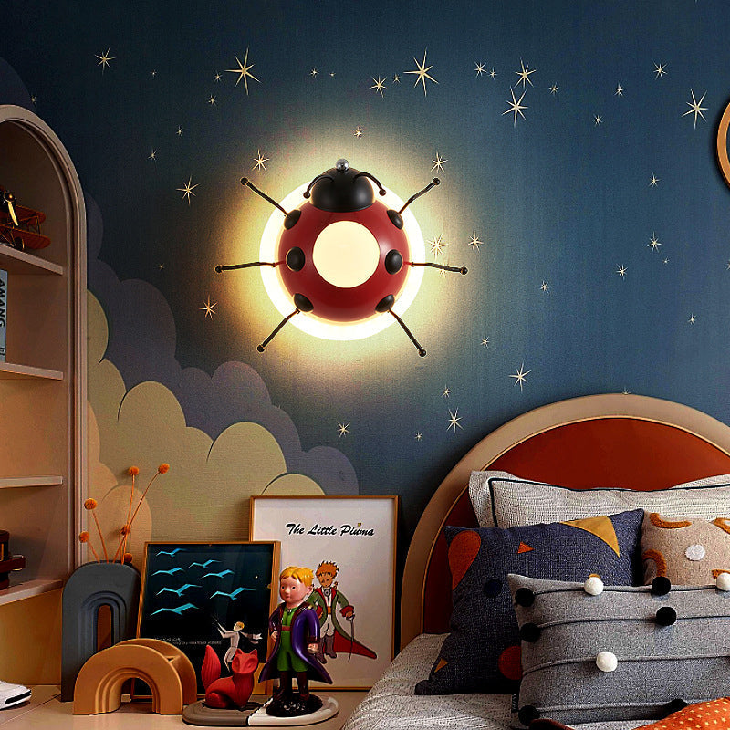 Creative Cartoon Beetle Acrylic LED Kids Wall Sconce Lamp