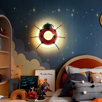 Creative Cartoon Beetle Acrylic LED Kids Wall Sconce Lamp