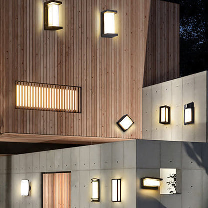 Geometry Aluminum Outdoor Waterproof LED Wall Sconce Lamp