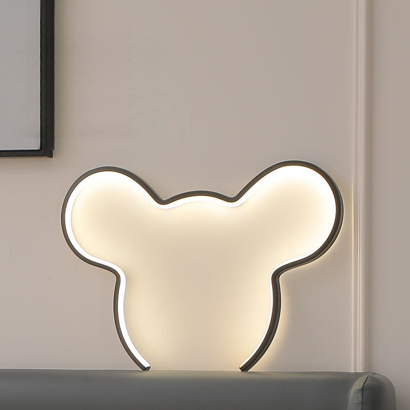 Cartoon Mouse Strip Aluminum Silicone LED Wall Sconce Lamp