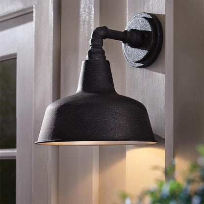 Waterproof Frosted Texture Iron 1-Light Wall Sconce Lamp