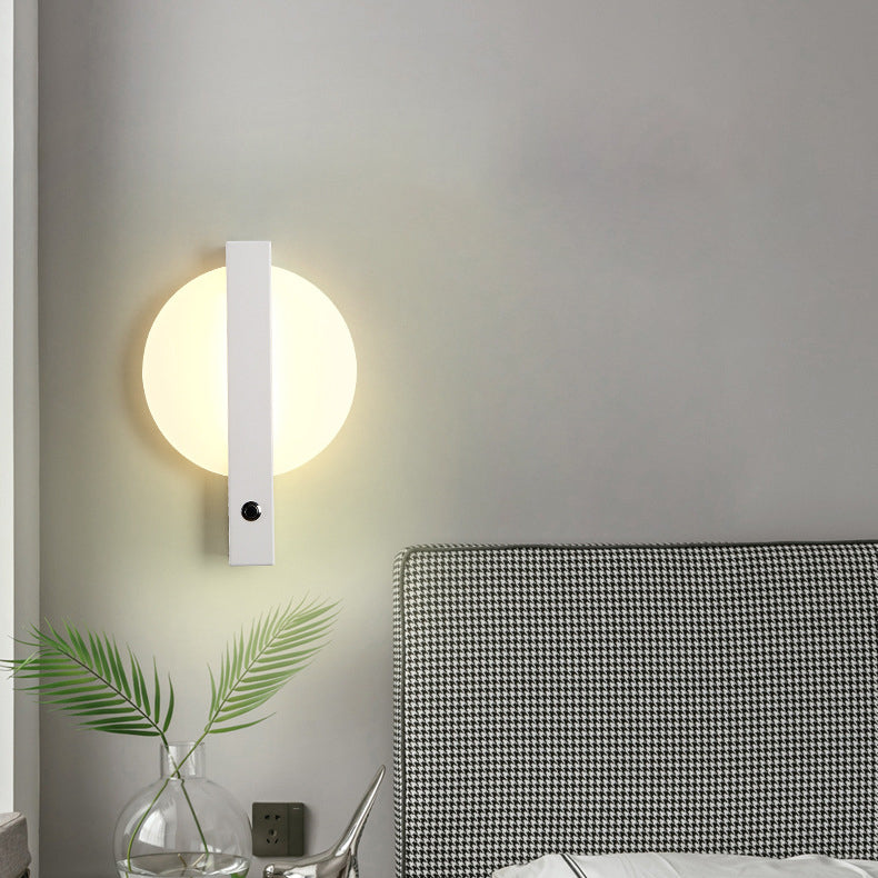 Round Rectangle Iron Aluminum Acrylic LED Wall Sconce Lamp