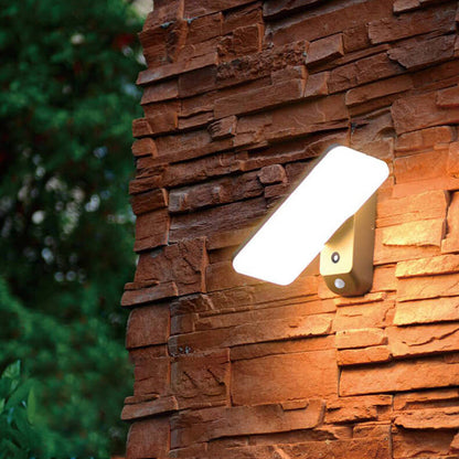Solar Light Sensing Square LED Outdoor Wall Sconce Lamp