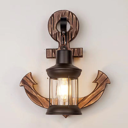 Distressed Cylindrical Glass Shade 1-Light Wall Sconce Lamp