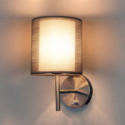 Minimalist Cylinder Iron Gauze 1-Light Wall Sconce Lamp