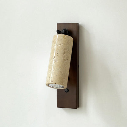 Japanese Iron Yellow Travertine 1-Light Wall Sconce Lamp
