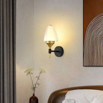 Round Trapezoidal Iron Acrylic LED Wall Sconce Lamp