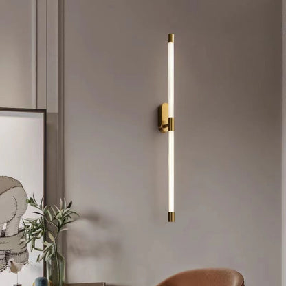 Electroplated Iron Straight Line LED Wall Sconce Lamp