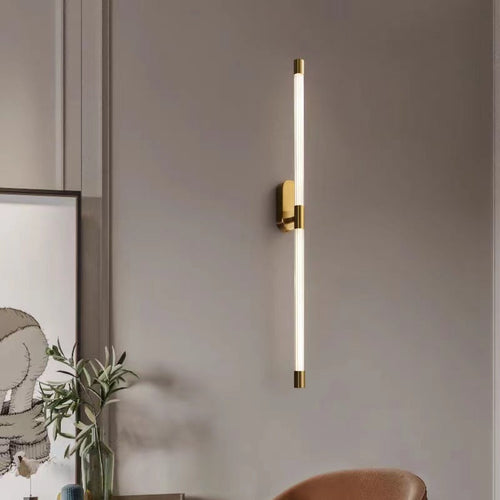 Electroplated Iron Straight Line LED Wall Sconce Lamp