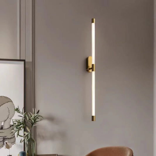 Electroplated Iron Straight Line LED Wall Sconce Lamp