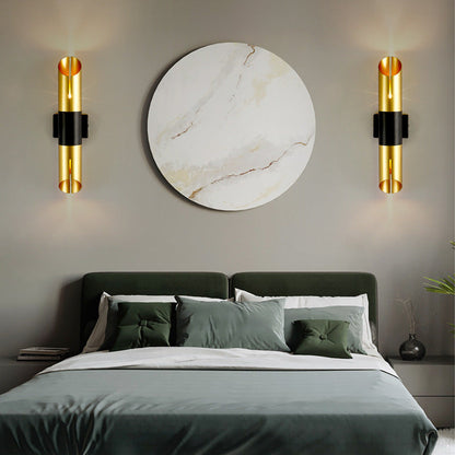 Modern Luxury Cylinder Iron 2-Light Wall Sconce Lamp