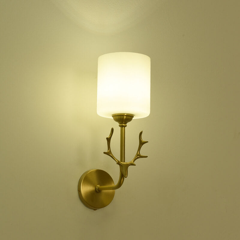 Scandinavian Antler Copper 1-Light Wall Sconce Lamp