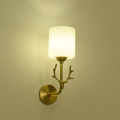 Scandinavian Antler Copper 1-Light Wall Sconce Lamp
