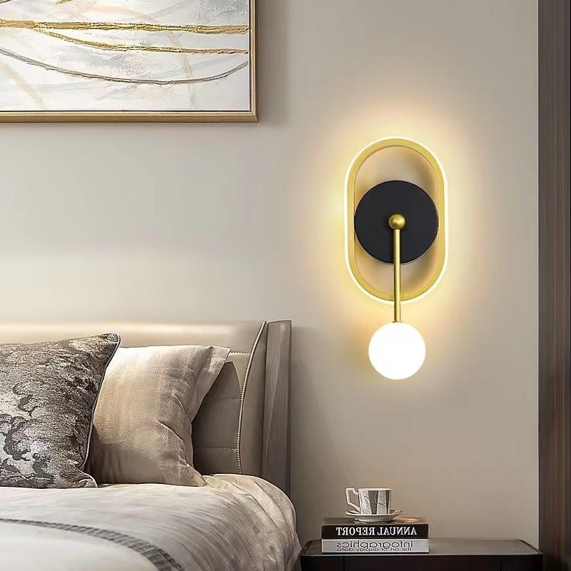 Oval Round Square Iron Aluminum LED Wall Sconce Lamp
