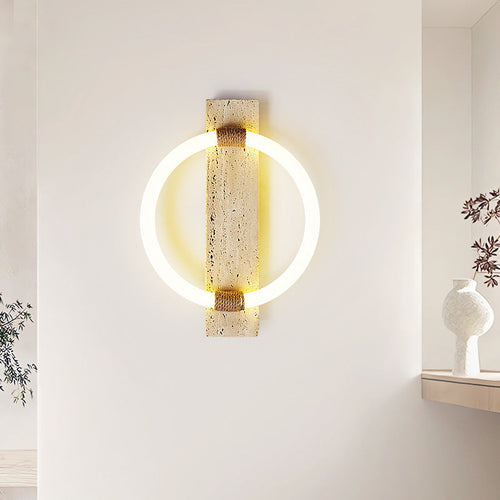 Scandinavian Acrylic Twine Circle LED Wall Sconce Lamp
