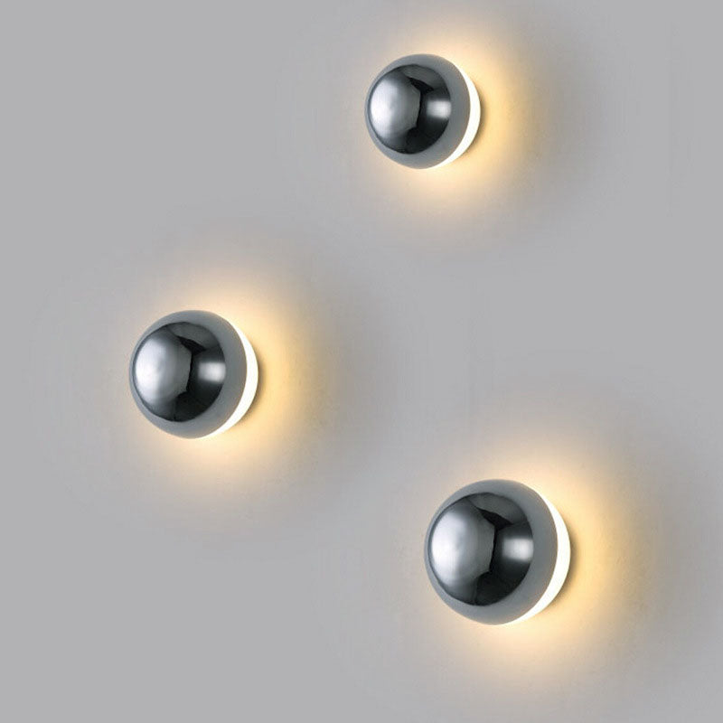 Simplicity Meteorite Semicircle Metal LED Wall Sconce Lamp