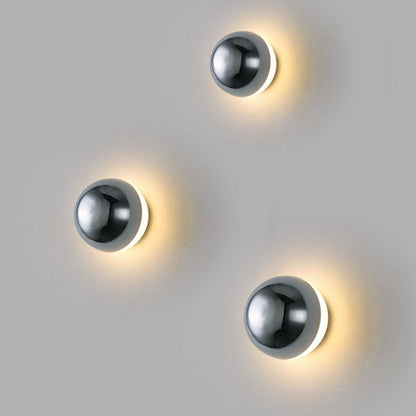Simplicity Meteorite Semicircle Metal LED Wall Sconce Lamp