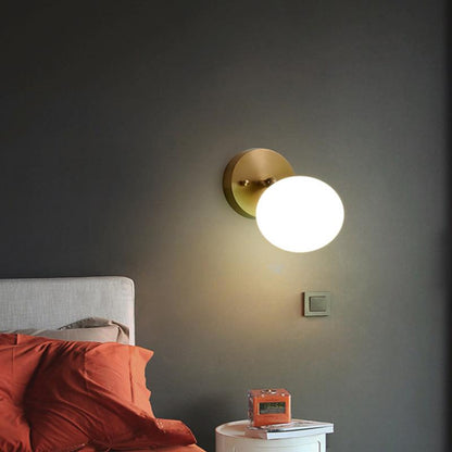 Nordic Creative Glass Magic Bean 1-Light Wall Sconce Lamp