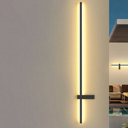 Waterproof Long Iron Acrylic LED Outdoor Wall Sconce Lamp