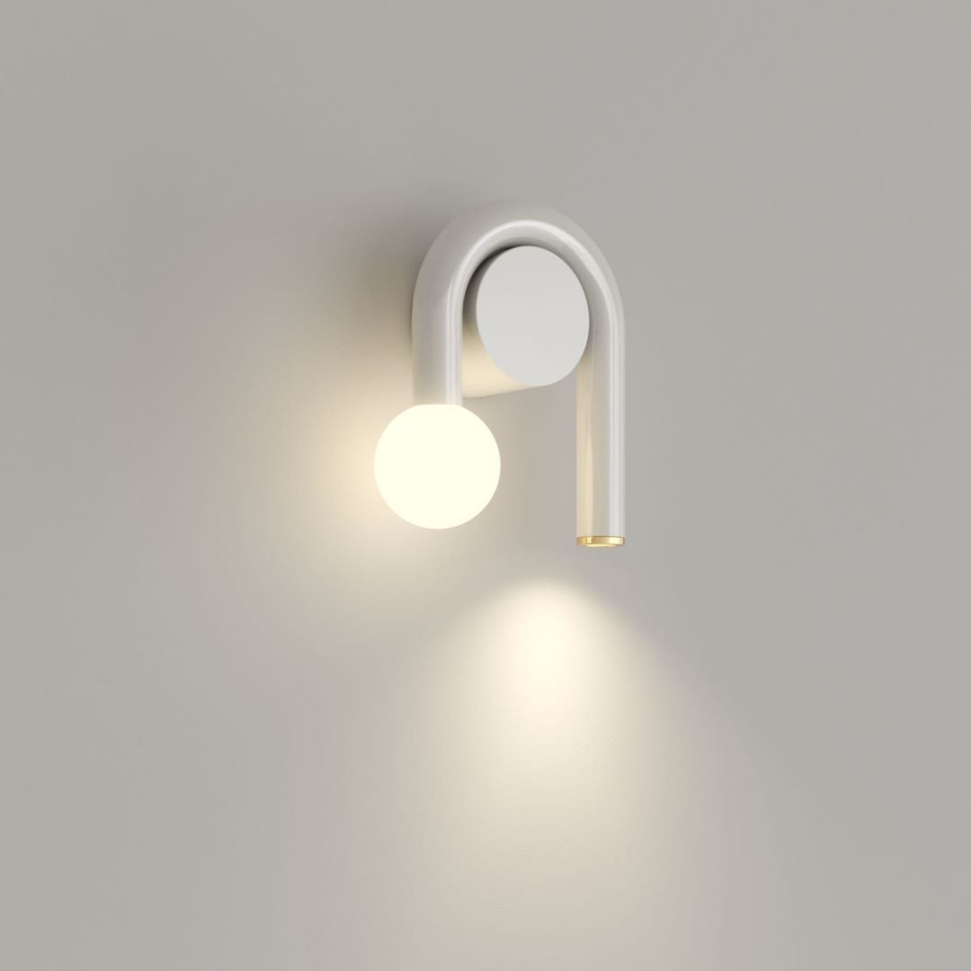 Simplicity Iron U-shaped Line 2-Light Wall Sconce Lamp