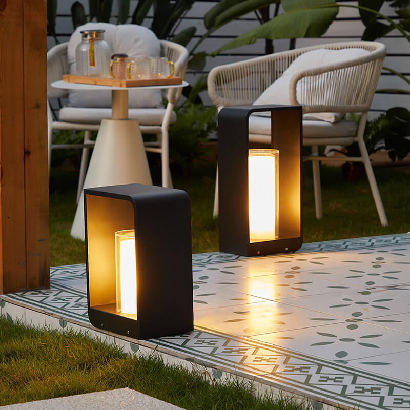 Modern Square Stainless LED Outdoor Lawn Landscape Light