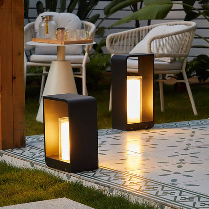 Modern Square Stainless LED Outdoor Lawn Landscape Light