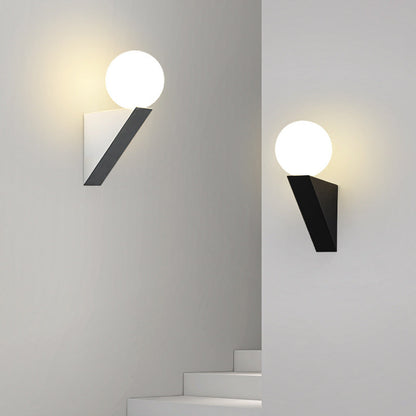Triangle Orb Iron Plastic 1-Light Wall Sconce Lamp