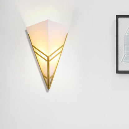 Iron Acrylic Inverted Triangle 1-Light Wall Sconce Lamp