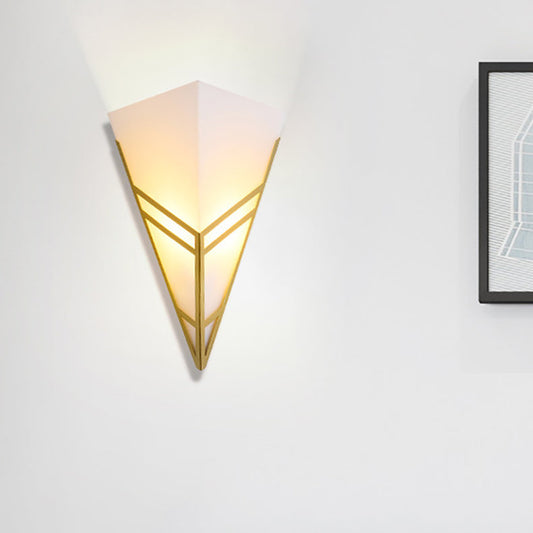 Iron Acrylic Inverted Triangle 1-Light Wall Sconce Lamp