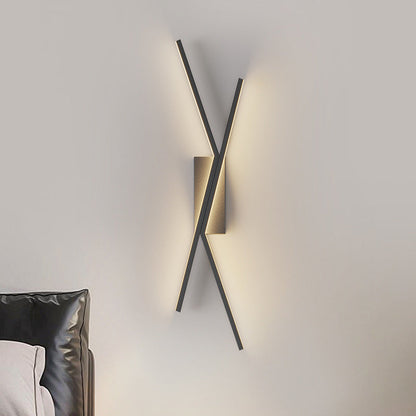Iron Aluminum Silica Cubic Line LED Wall Sconce Lamp