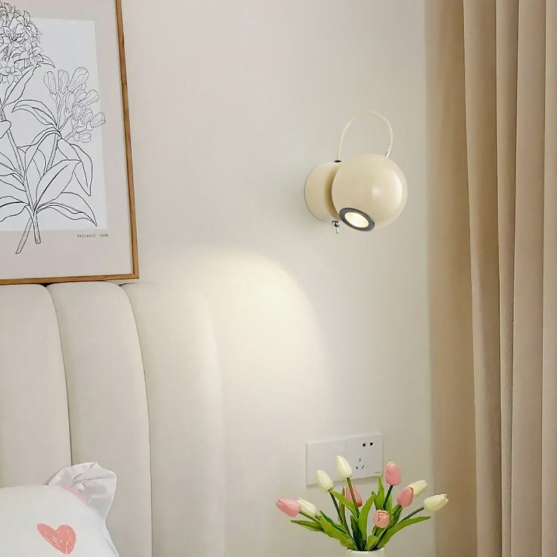 Scandinavian Sphere Cylinder Iron LED Wall Sconce Lamp