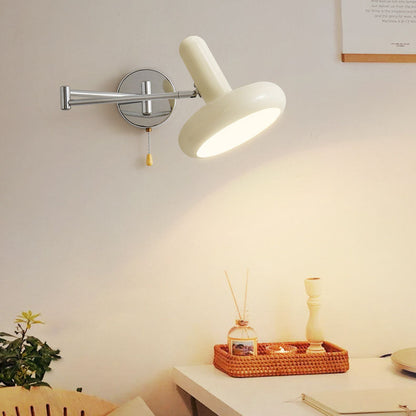 Simplicity Wrought Iron Disc 1-Light Wall Sconce Lamp