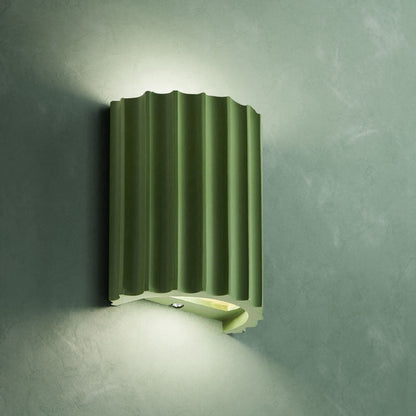 Half Vertical Stripe Resin 2-Light Wall Sconce Lamp