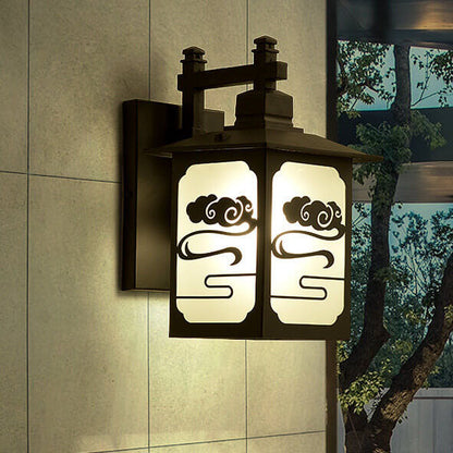 Chinese Sheet Zinc Alloy 1-Light Wall Sconce Lamp