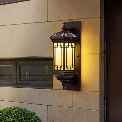 Chinese Aluminum Glass 1-Light Waterproof Wall Sconce Lamp