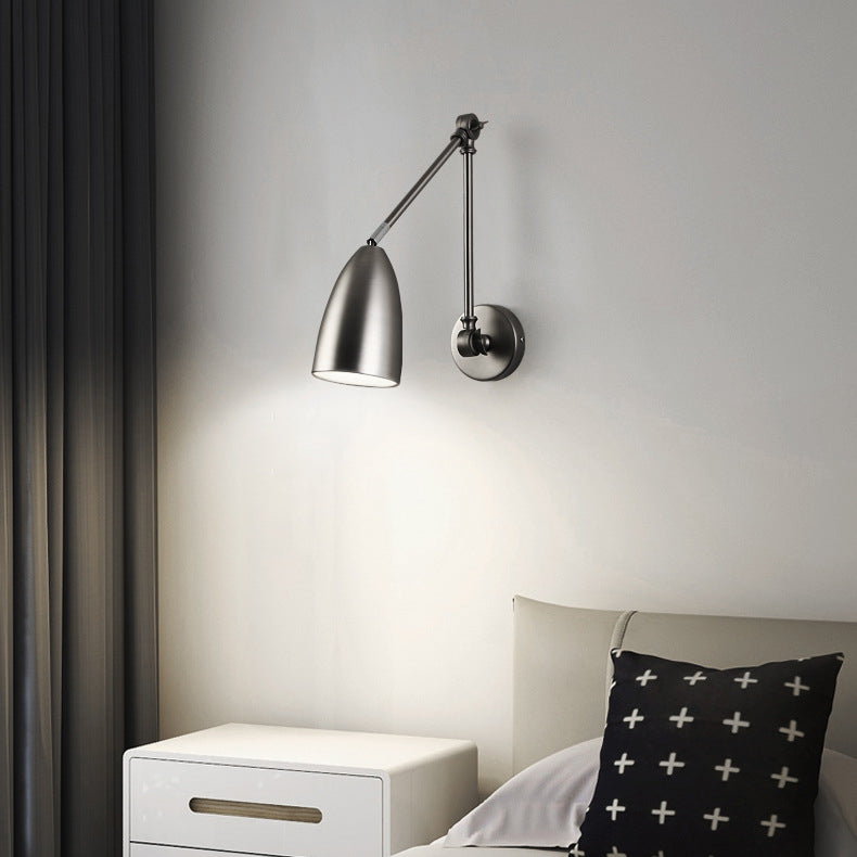 Industrial Swingable Cone Metal 1-Light Wall Sconce Lamp