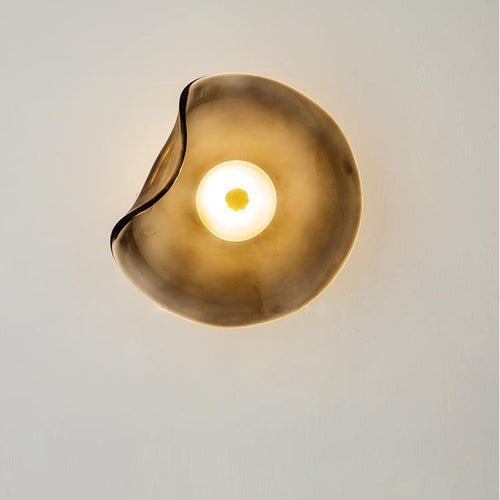 Simplicity Iron Round Glass LED Wall Sconce Lamp