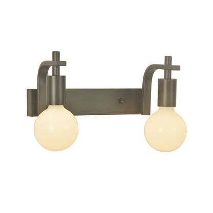Modern Minimalist Round Iron 2-Light Wall Sconce Lamp