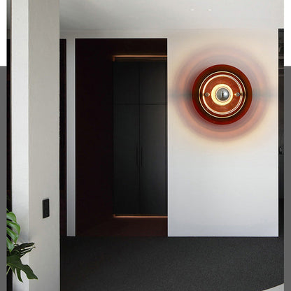 Multi-Layer Saucer Iron Acrylic 1-Light Wall Sconce Lamp