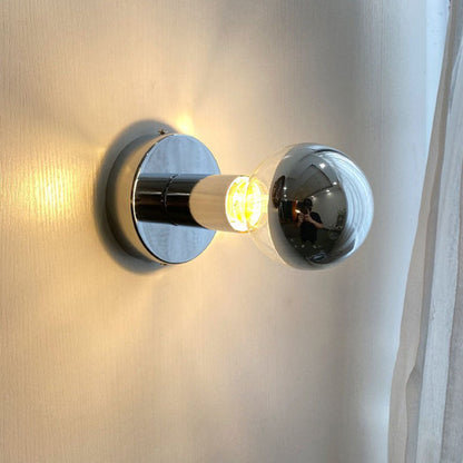 Electroplated Iron Spherical Glass 1-Light Wall Sconce Lamp
